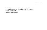 MARYLAND - Highway Safety Plan - FY 2020 - NHTSA