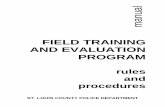 FIELD TRAINING AND EVALUATION PROGRAM manual