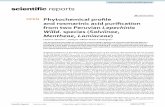 Phytochemical profile and rosmarinic acid purification ... - Nature