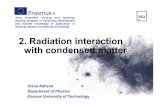 2. Radiation interaction with condensed matter