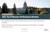 2021 Tax Preference Performance Reviews