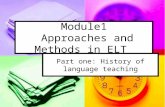 Methods and Approaches in ELT