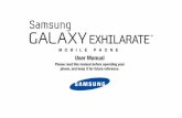 Samsung Galaxy Exhilarate SGH I577 Smartphone User Manual