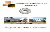 Guide to Admissions 2022-23 - Aligarh Muslim University