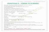 Chapter 3 – Fibre to Fabric