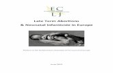 Late Term Abortion & Neonatal Infanticide in Europe