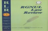 RGNUL Law Review
