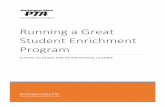 Running a Great Student Enrichment Program