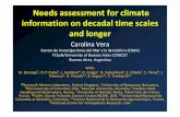 Needs Assessment for Climate Information on Decadal Timescales and Longer