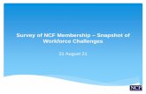 Survey of NCF membership – snapshot of workforce challenges