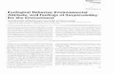 Ecological Behavior, Environmental Attitude, and Feelings of Responsibility for the Environment