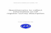 Questionnaire to collect information on CP register/survey ...