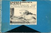 IMMANUEL KANT - Critique of Judgment