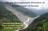 Slope Management Practice in Department of Roads
