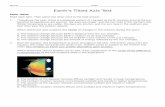 Earth's Tilted Axis Test - Peoria Public Schools