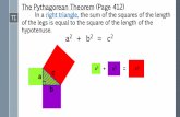 The Pythagorean Theorem (Page 412)