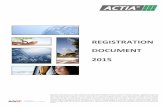 REGISTRATION DOCUMENT 2015 - ACTIA Investors