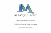 MAXqda Reference Manual