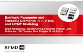Extrinsic Parameter and Parasitic Elements in III-V HBT and ...