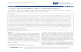 COPD: maximization of bronchodilation