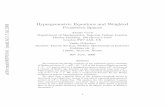 Hypergeometric Equations and Weighted Projective Spaces