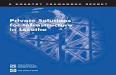 Private Solutions for Infrastructure in Lesotho - ISBN