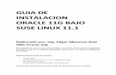 GUIA DE INSTALACION ORACLE 11G BAJO SUSE LINUX 11.1 Elaborado por: Ing. Edgar Mauricio Ruiz DBA Oracle 10g