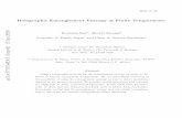 HOLOGRAPHIC ENTANGLEMENT ENTROPY AT FINITE TEMPERATURE