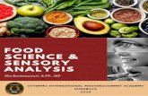 FOOD SCIENCE & SENSORY ANALYSIS