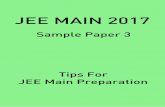 Sample Paper 3 Tips For JEE Main Preparation
