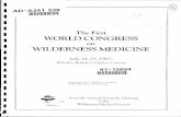 WORLD CONGRESS WILDERNESS MEDICINE I - DTIC