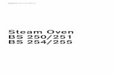 Steam Oven BS 250/251 BS 254/255 - Gaggenau