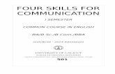 FOUR SKILLS FOR COMMUNICATION - University of Calicut