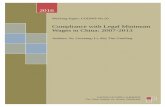Compliance with Legal Minimum Wages in China: 2007-2013 2016