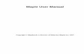 Maple User Manual - Maplesoft