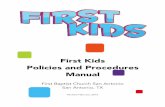 First Kids Policies and Procedures Manual