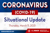 Thursday, March 11, 2021 - Coronavirus DC