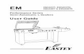 Eastey EM L-Sealers Performance Series User Guide