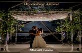Wedding Menu | Shaw Centre