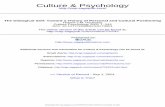 Culture & Psychology