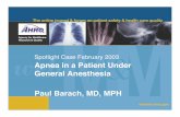 Operating Room medication safety and Risk Management: Apnea in a Patient Under General Anesthesia