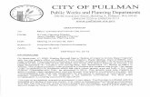 CITY OF PULLMAN Public Works and Planning Departments