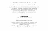 ATTENTION, READER: - BookishFirst