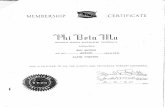 certificate - Phi Beta Mu - Alpha Chapter