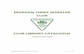MORGAN THREE WHEELER CLUB CLUB LIBRARY ...