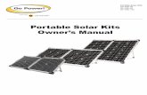 Portable Solar Kits Owner's Manual - RVupgrades