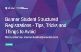 Banner Student Structured Registrations - Ellucian