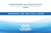 Boletim de Serviço 2021 - Servidor - UNIR