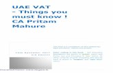UAE VAT - Things you must know ! CA Pritam Mahure | TaxGuru