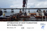 OPTIMIZATION OF DEEP FOUNDATIONS WITH FB-MULTIPIER